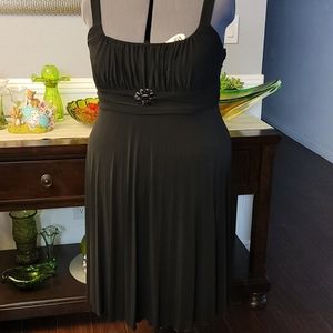 Black evening dress.  Very figure flattering!